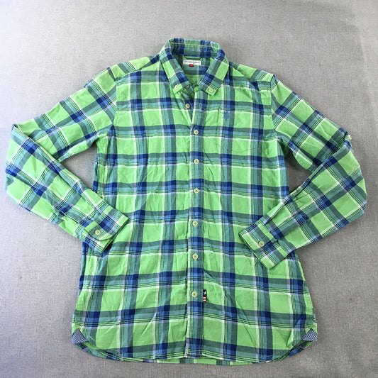 U.S. Polo Assn. Kids Boys Shirt Youth Size L Green Button-Up Long Sleeve