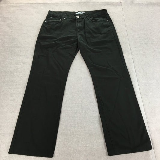 Baleno Mens Chino Pants Size 34 Black Pockets Trousers