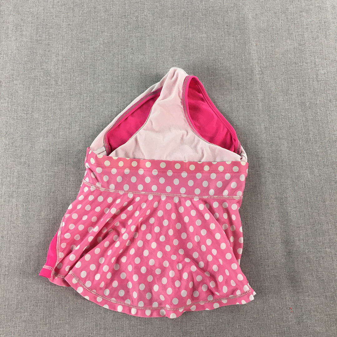 Disney Minnie Mouse Kids Girls Skort Skirt Shorts Size 5 Pink Polka Dot