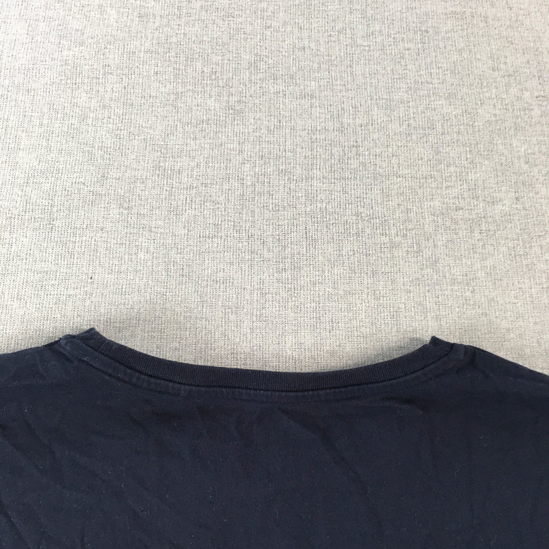 Uniqlo UT x Scandinavian Pattern Collection Womens T-Shirt Size L Blue Pocket