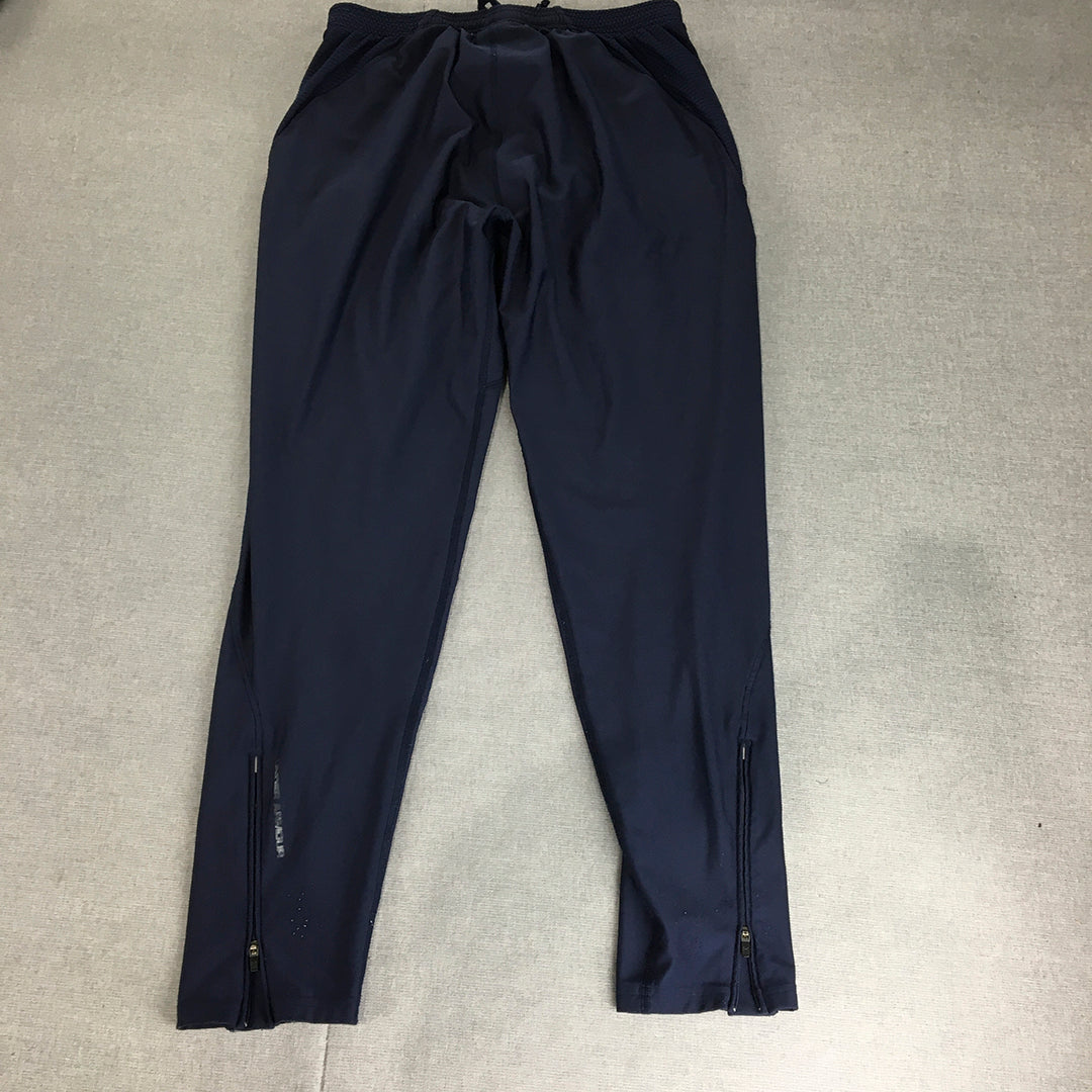 Under Armour Coldgear Mens Tracksuit Pants Size M Blue Logo Pockets Jogger