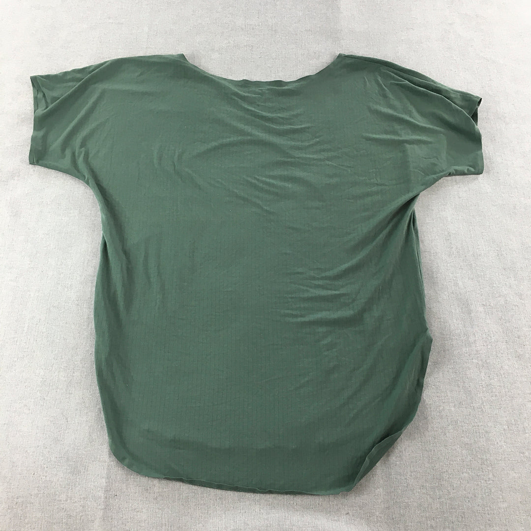 Uniqlo Womens T-Shirt Size S Green Short Sleeve Top