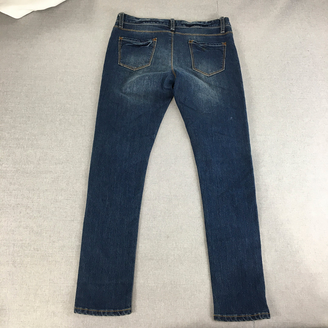 Garage Womens Skinny Jeans Size 12 Blue Dark Wash Stretch Denim