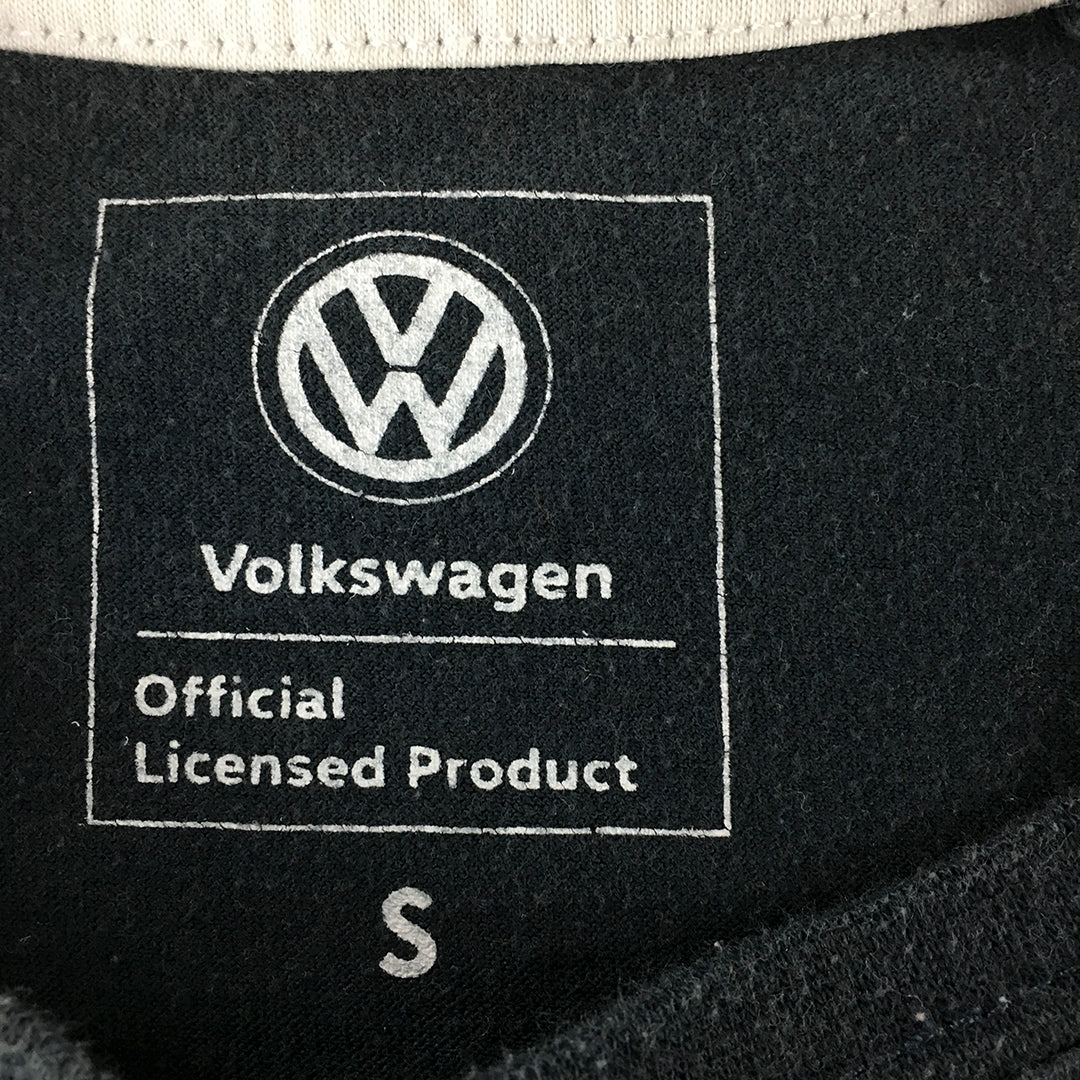 Volkswagen Womens T-Shirt Size S Blue Car Auto Short Sleeve Top