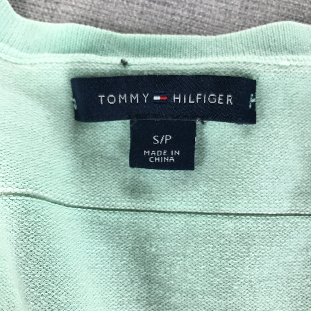 Tommy Hilfiger Womens Knit Sweater Size S Blue Striped V-Neck Jumper