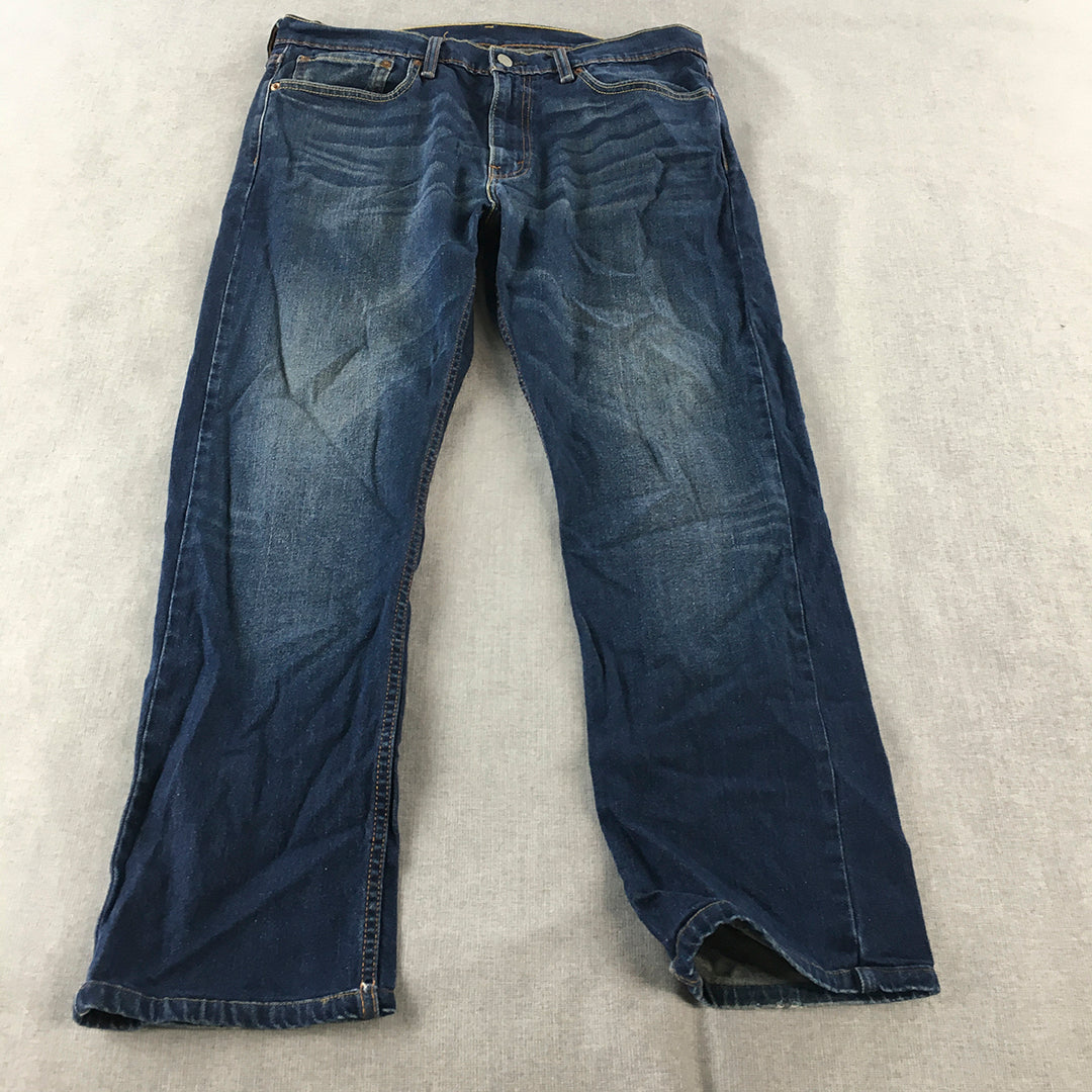 Levi's 513 Mens Jeans Size 34 Blue Straight Leg Denim