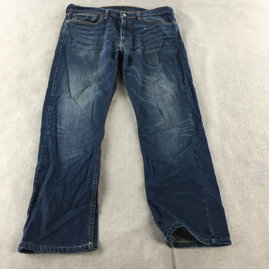 Levi's 513 Mens Jeans Size 34 Blue Straight Leg Denim