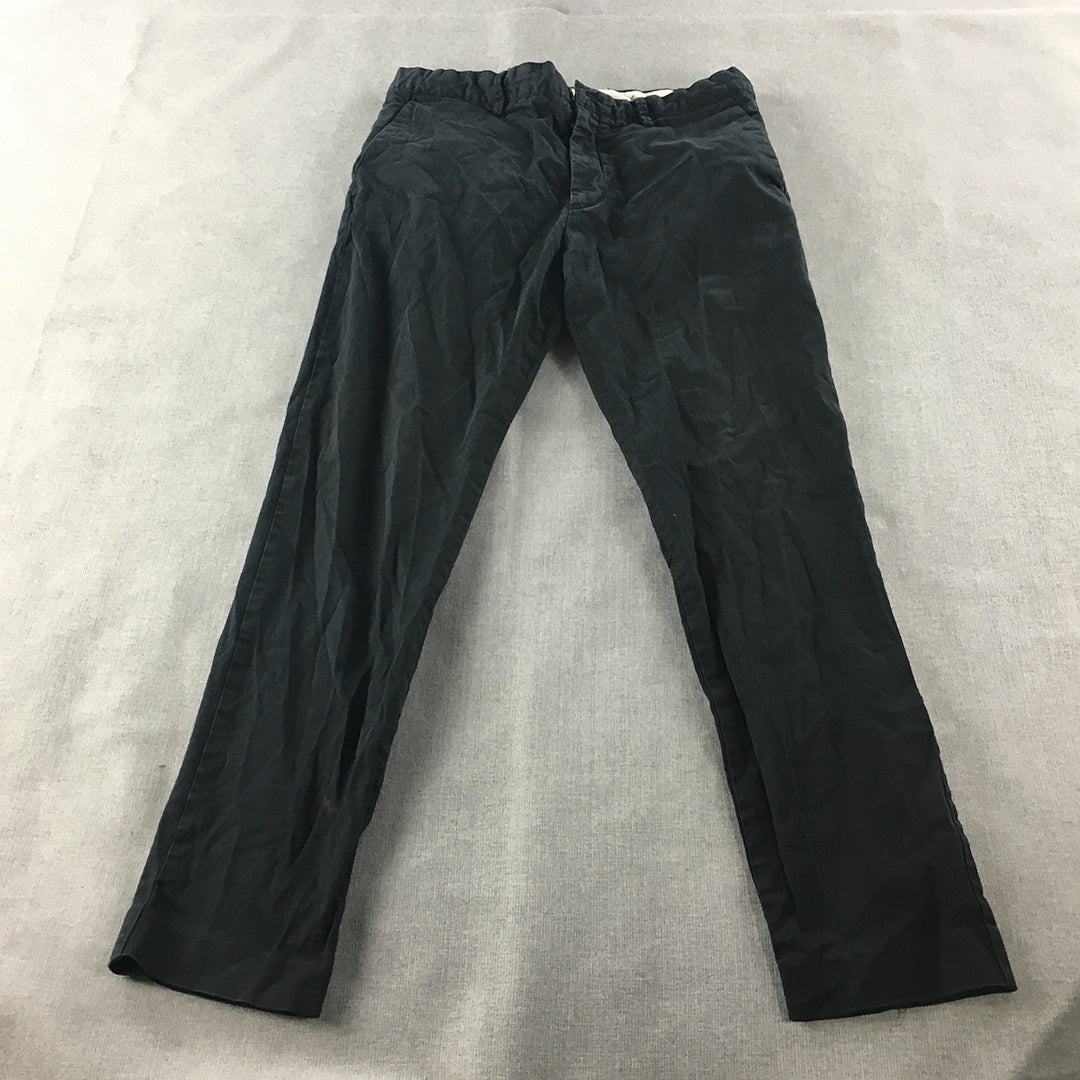 Zara Mens Chino Pants Size 32 Black Pockets