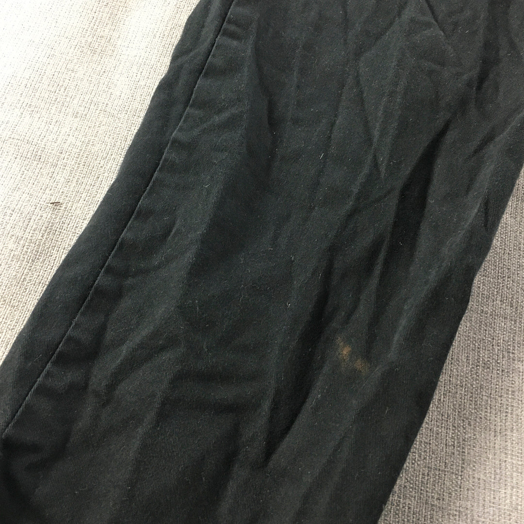 Zara Mens Chino Pants Size 32 Black Pockets