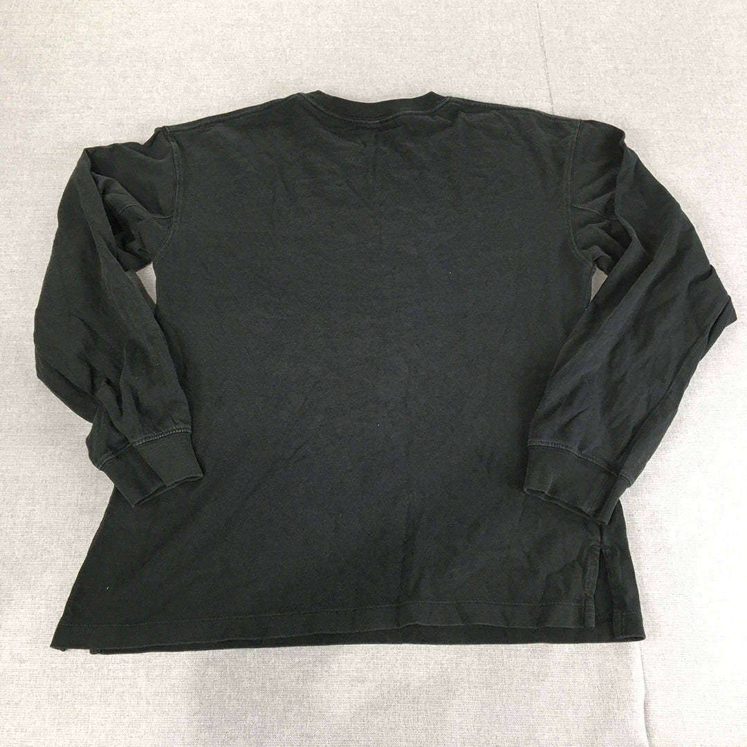 Uniqlo Mens Shirt Size S Black Long Sleeve Pullover Crew Neck