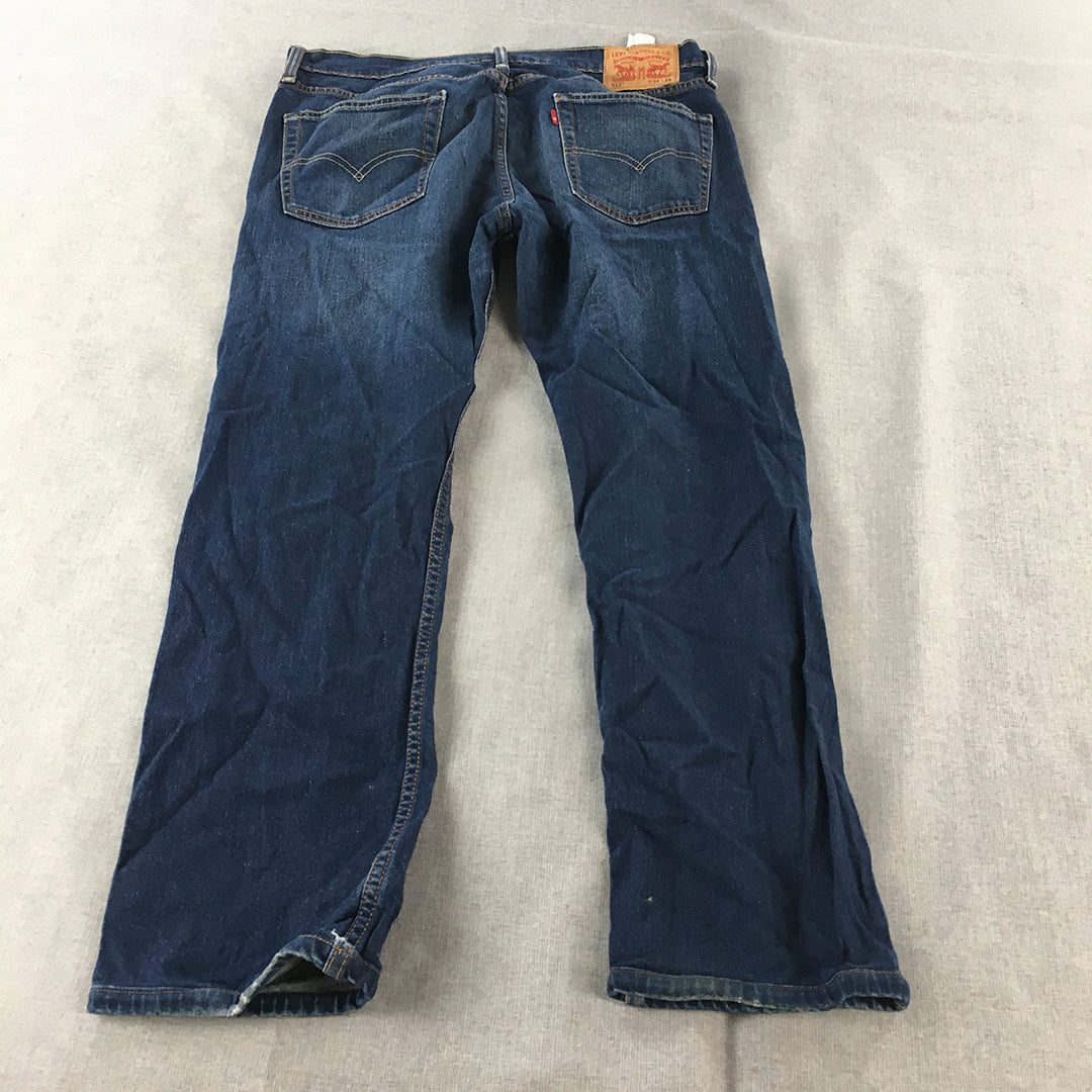 Levi's 513 Mens Jeans Size 34 Blue Straight Leg Denim