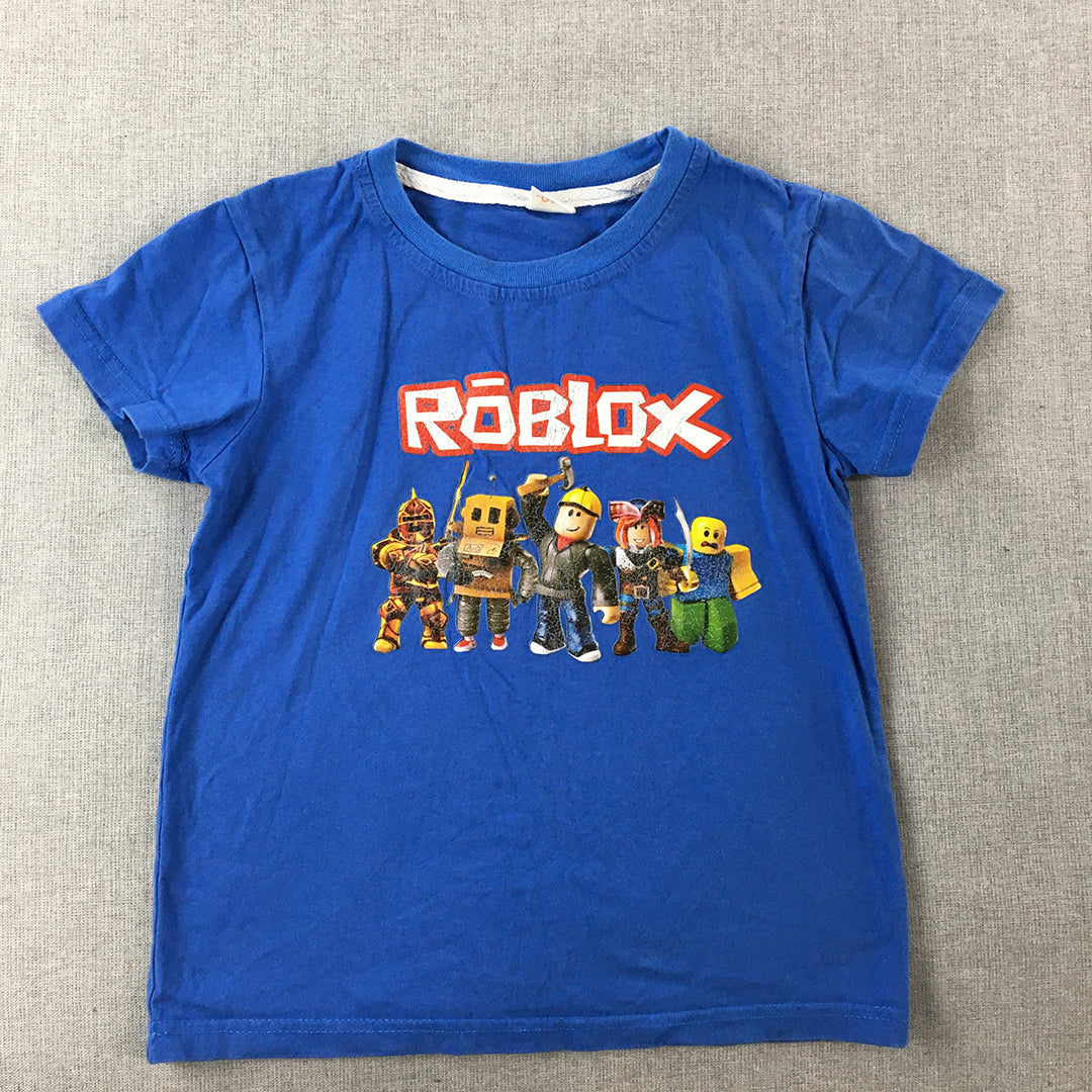 Roblox Kids Boys T-Shirt Size 9 - 10 Years Blue Short Sleeve Top