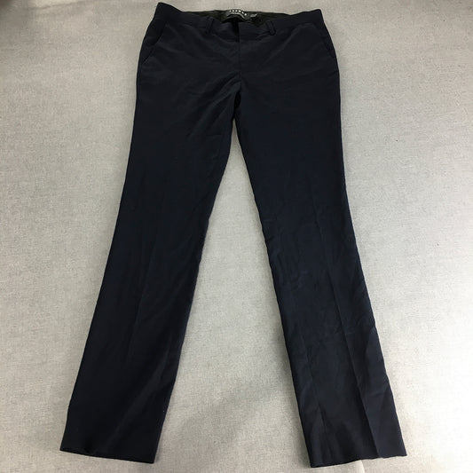 Topman Mens Dress Pants Size 32 R Navy Blue Slim Fit Pockets