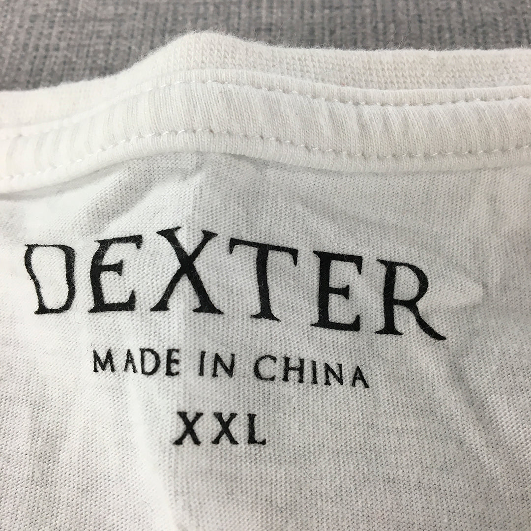 Dexter Mens Tank Top Size 2XL White Bike Girl Sleeveless Shirt