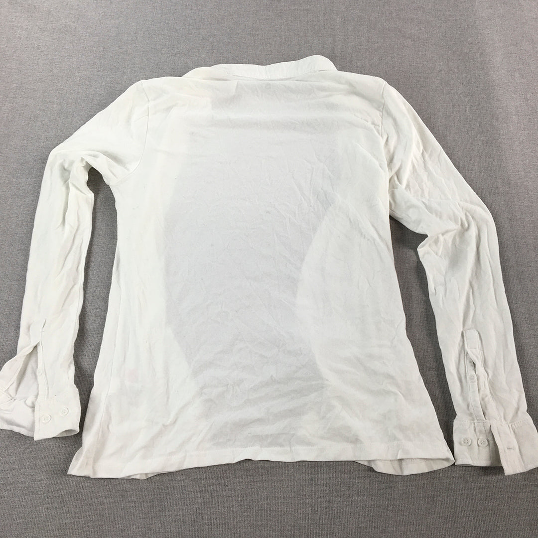 Boohoo Man Shirt Size M White Button-Up Long Sleeve