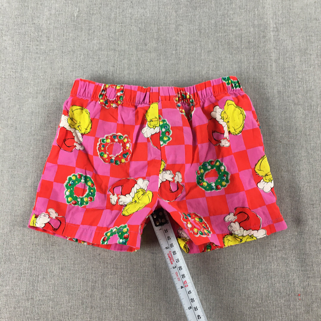 The Grinch Kids Shorts Size 2 Years Toddler Red Pink Dr Seuss