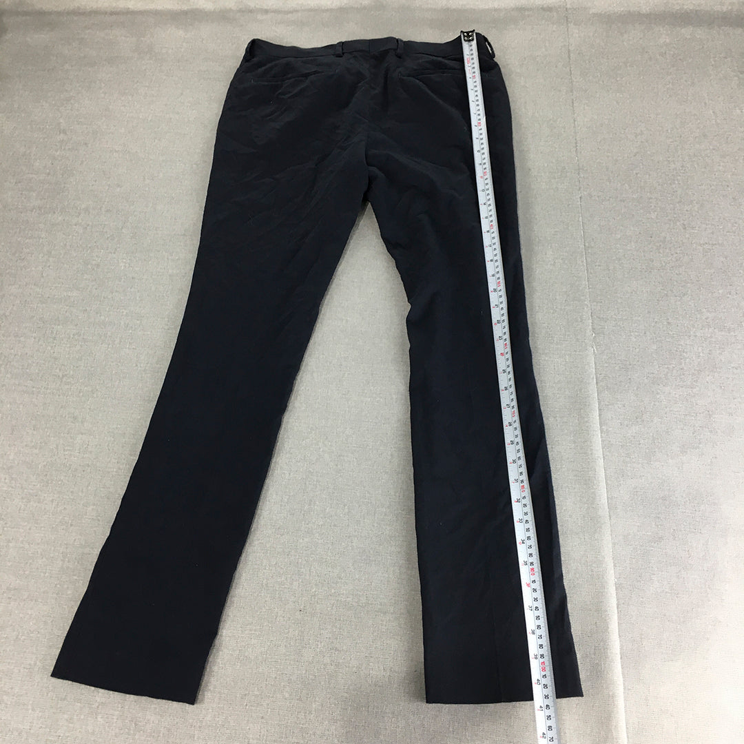 Topman Mens Dress Pants Size 32 R Navy Blue Slim Fit Pockets