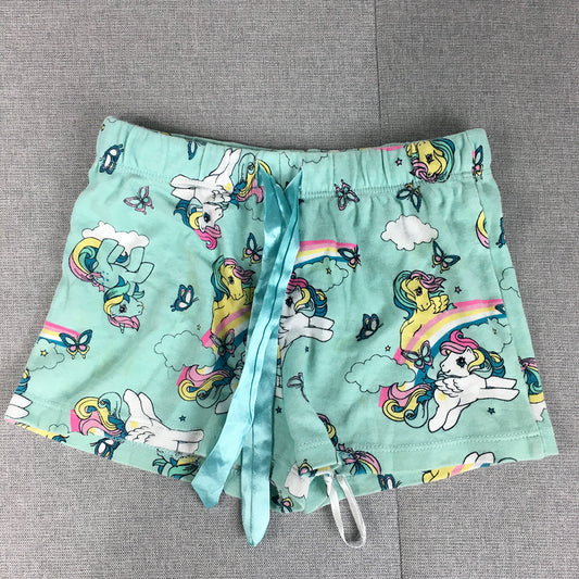 My Little Pony Kids Girls Shorts Size 5 Blue Drawstring Elastic Waist