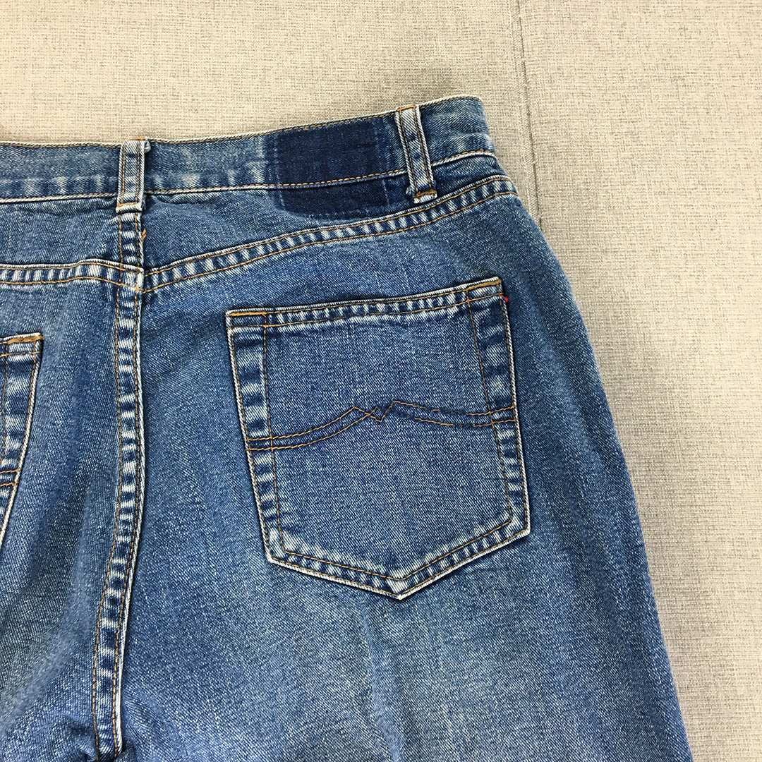 Vintage French Jeans Womens Size 10 Blue Bootcut Light Wash