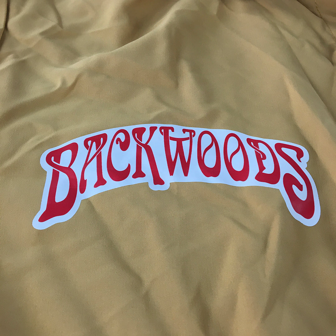 Backwoods Mens Shirt Size L Brown Logo Rolling Papers Short Sleeve Button-Up