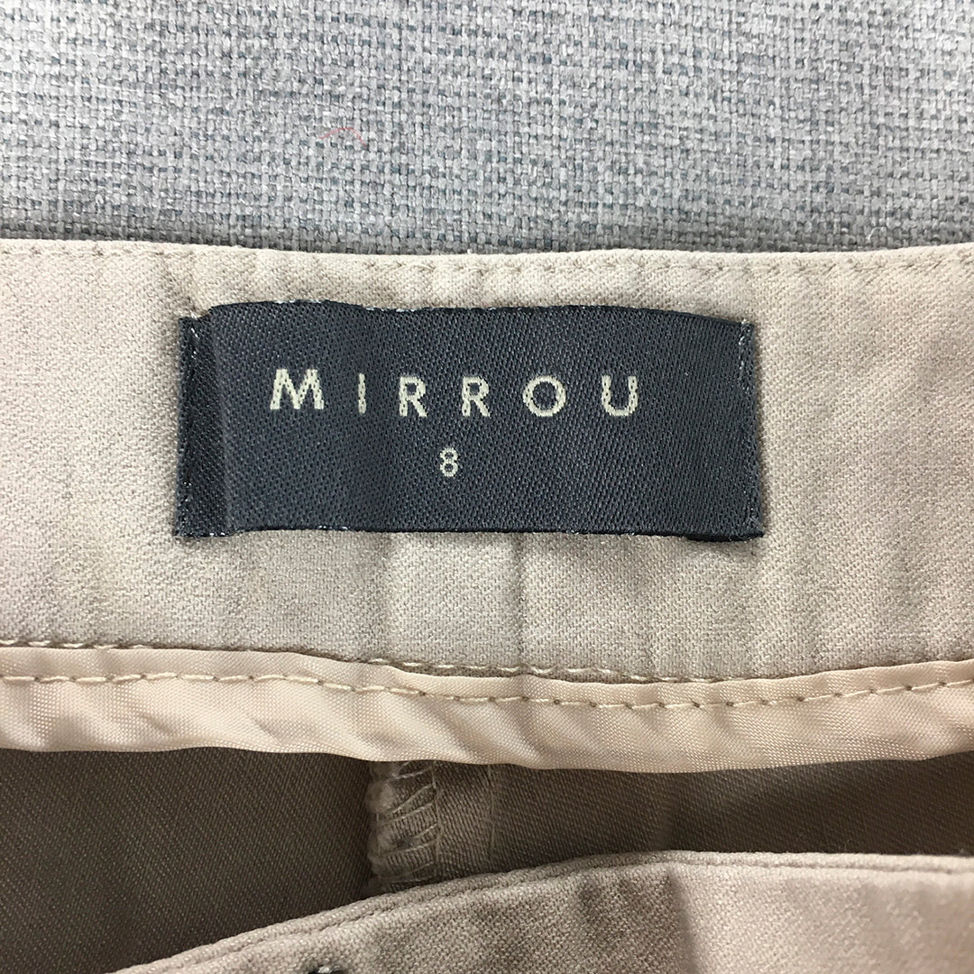 Mirrou Womens Chino Shorts Size 8 Grey Stretch Fabric