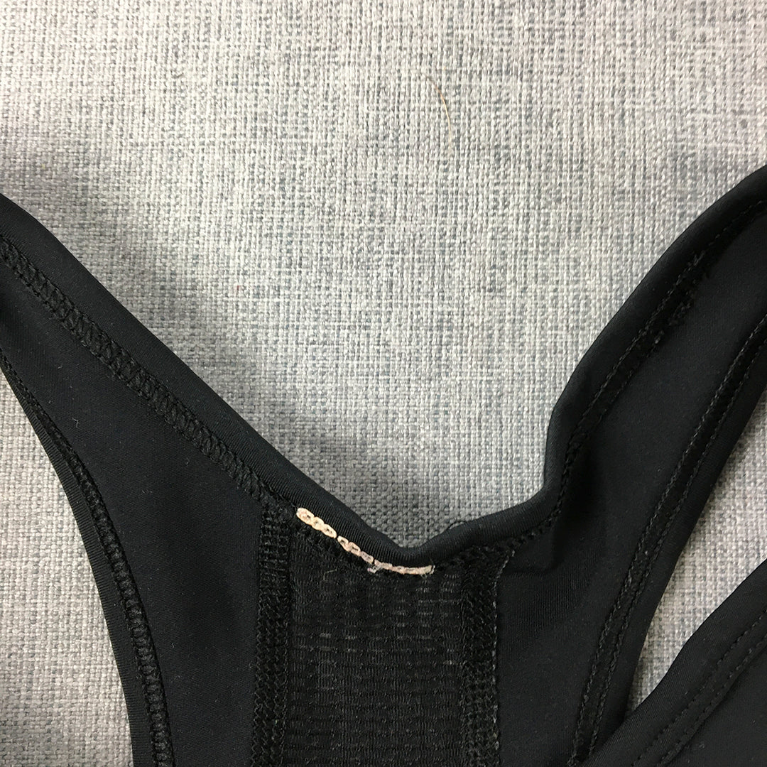 Asics Womens Sports Bra Size S Black Cropped Top