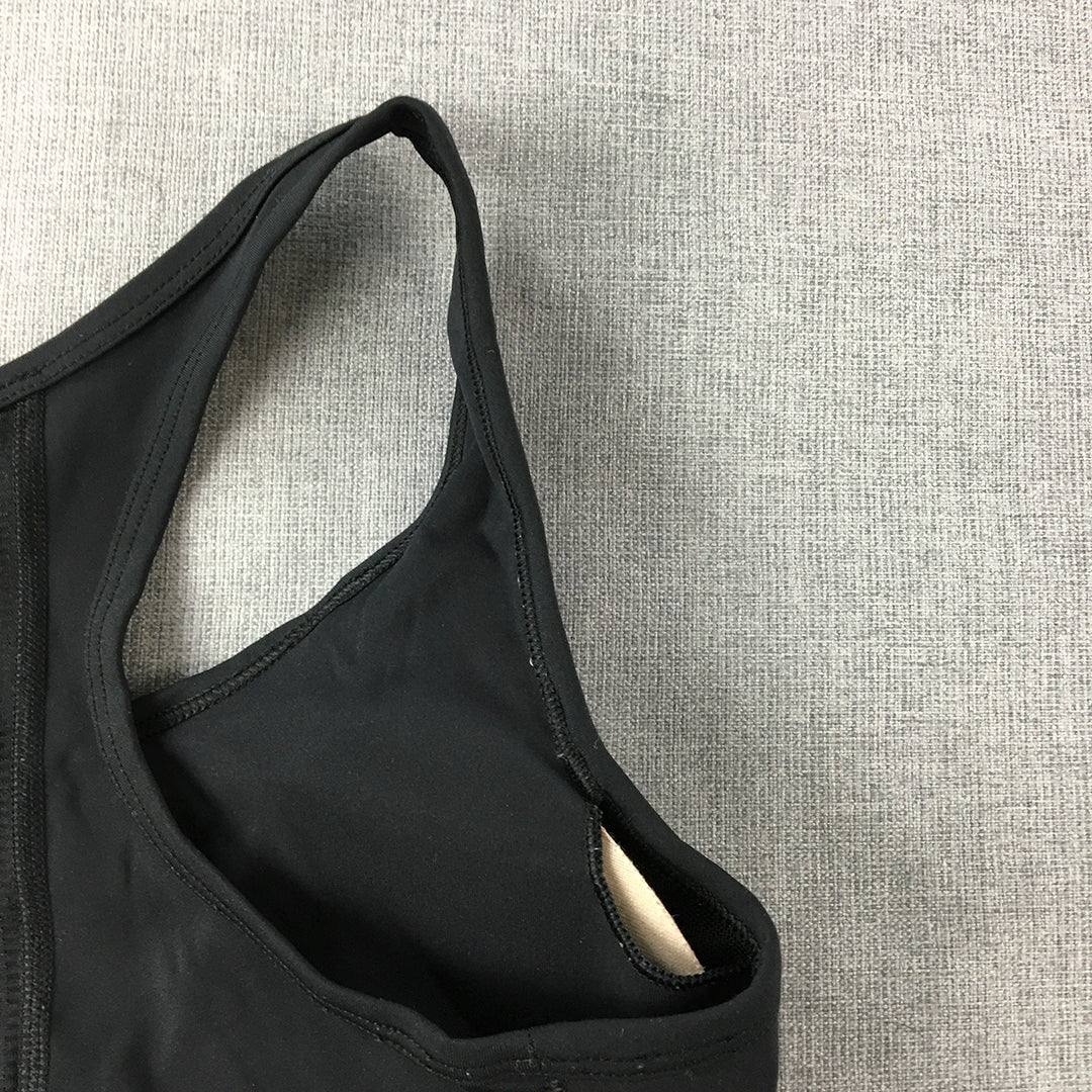 Asics Womens Sports Bra Size S Black Cropped Top