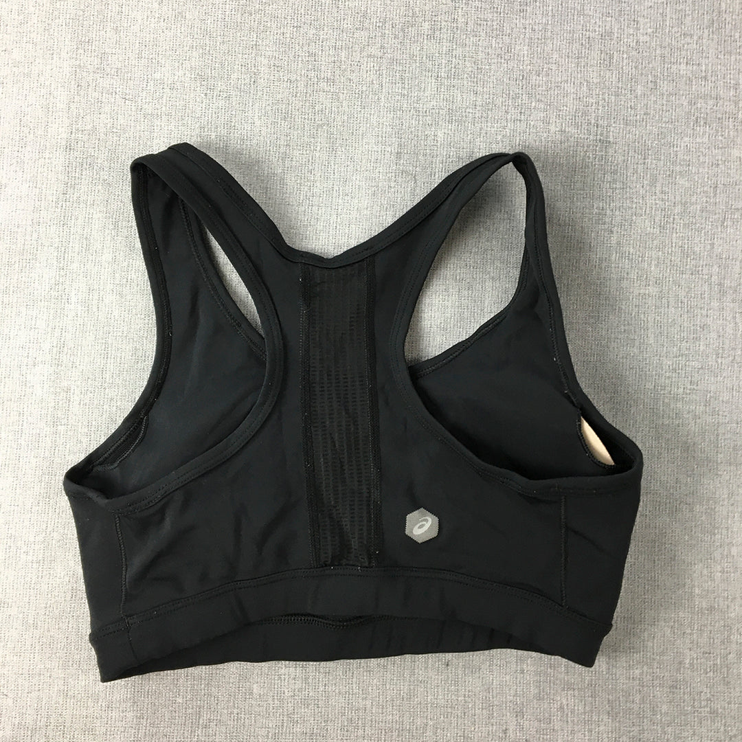 Asics Womens Sports Bra Size S Black Cropped Top