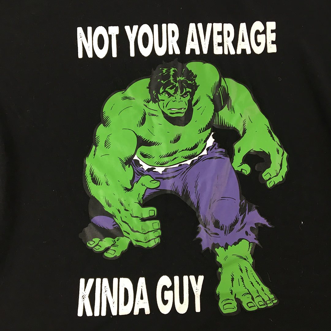 Marvel The Hulk Mens T-Shirt Size XL Black Short Sleeve Crew Neck Tee