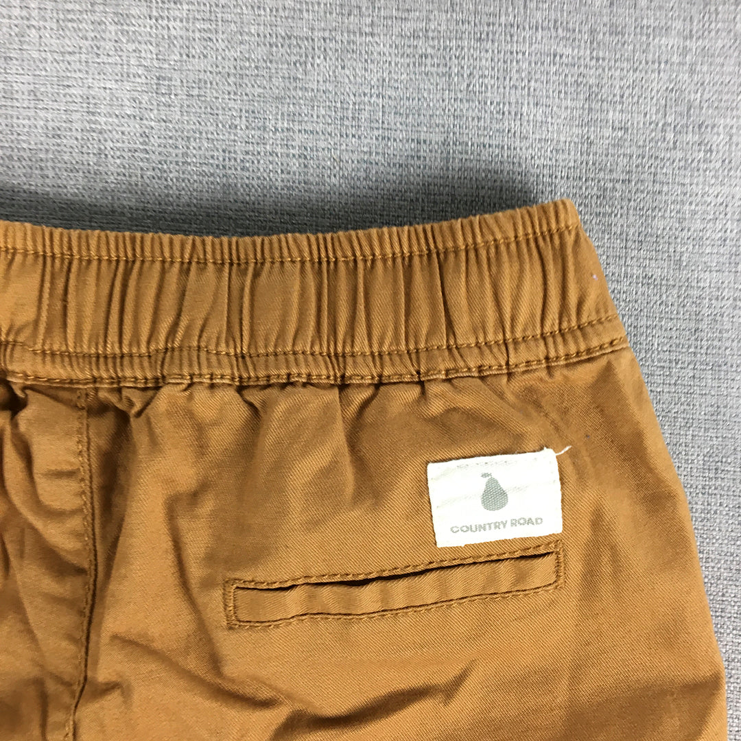 Country Road Baby Boys Pants Size 12 - 18 Months Brown Drawstring Pockets