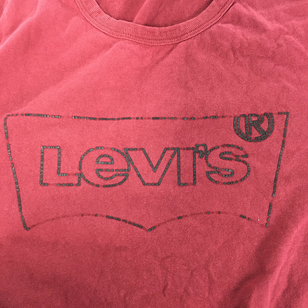 Levi's Mens T-Shirt Size XL Red Big Logo Short Sleeve Crew Neck Tee