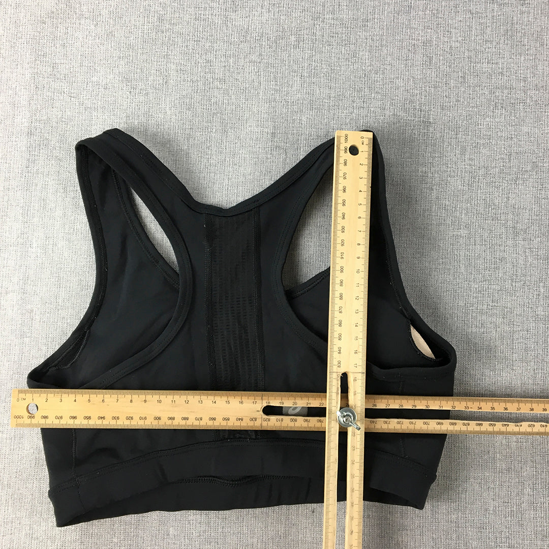 Asics Womens Sports Bra Size S Black Cropped Top