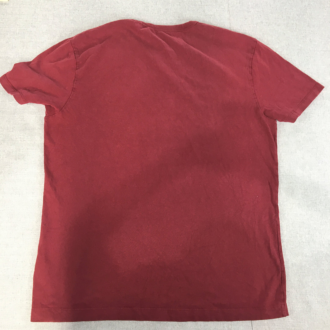 Levi's Mens T-Shirt Size XL Red Big Logo Short Sleeve Crew Neck Tee