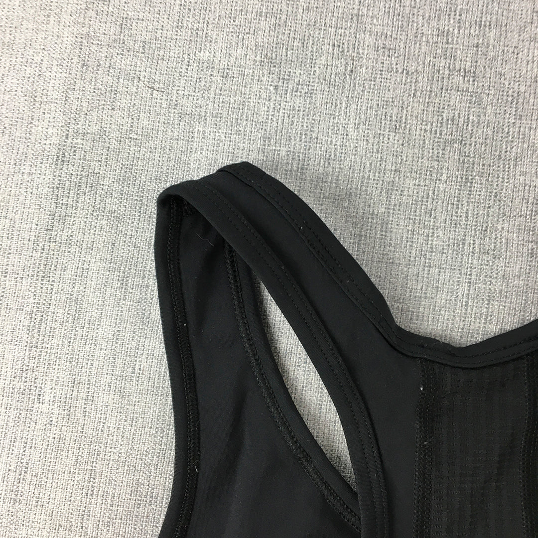 Asics Womens Sports Bra Size S Black Cropped Top