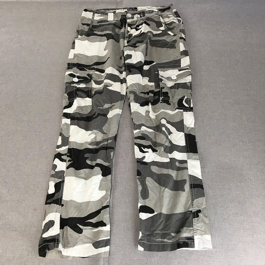 Stitch Dodge Mens Cargo Pants Size 30 (W30 x L29) Grey Camo Utility Pockets