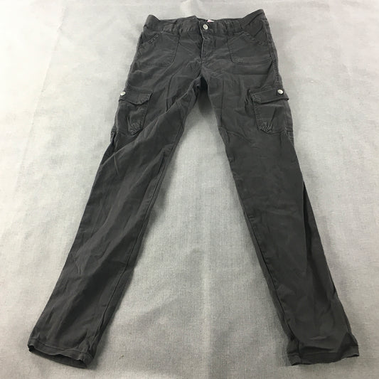 Miss Understood Womens Cargo Pants Size 14 Grey Utility Pockets