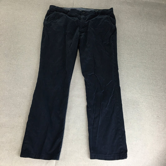 Marcs Mens Chino Pants Size 38 Navy Blue Pockets Slim Fit Trouser