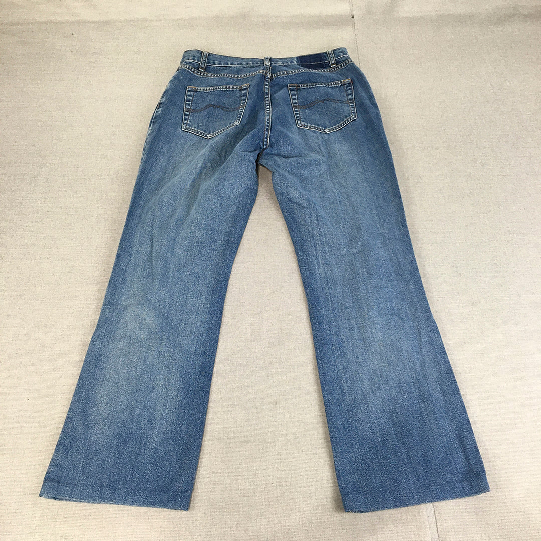 Vintage French Jeans Womens Size 10 Blue Bootcut Light Wash