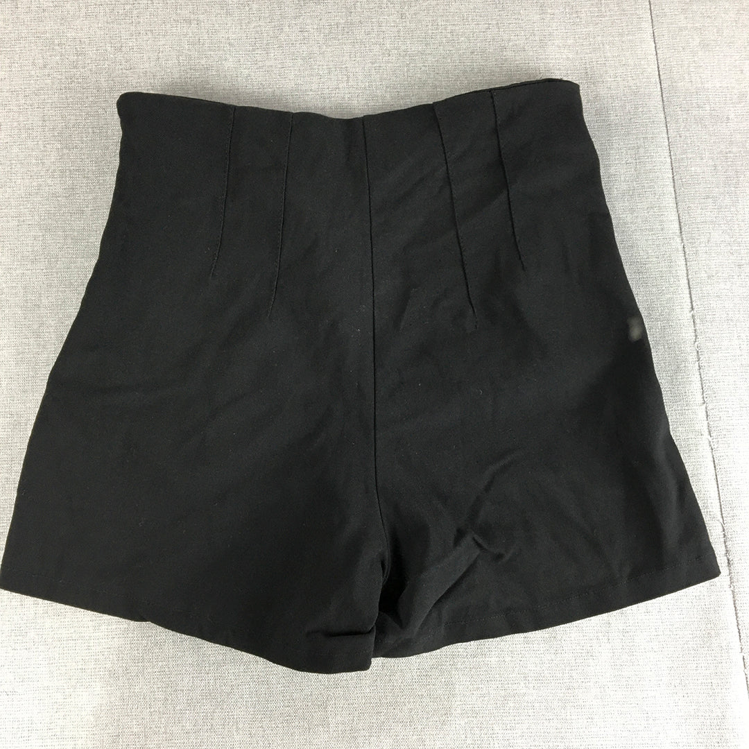 Valleygirl Womens Bermuda Shorts Size M Black Pockets