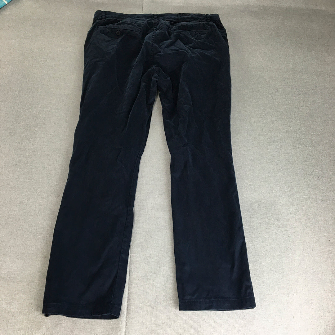 Marcs Mens Chino Pants Size 38 Navy Blue Pockets Slim Fit Trouser