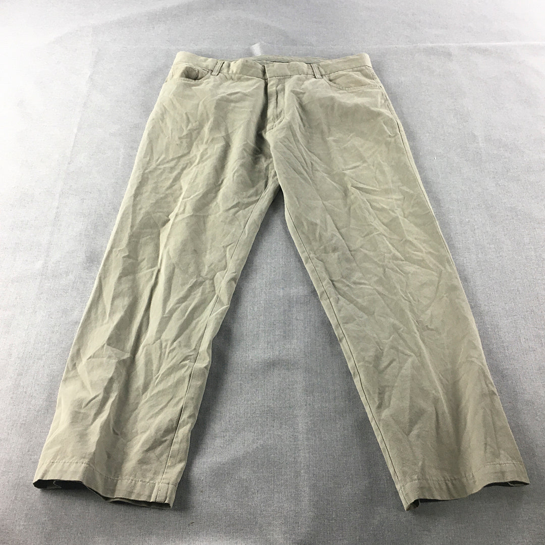 Colorado Mens Chino Pants Size 36 Brown Straight Pockets