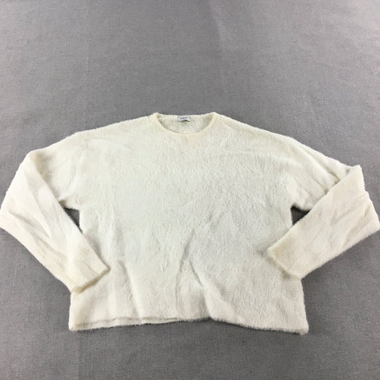 Sheike Womens Knit Sweater Size M White Pullover Jumper