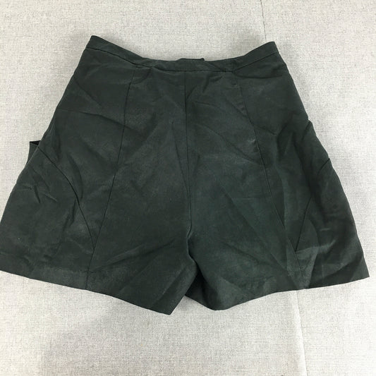 Sheike Womens Shorts Size 6 Black Pockets Pleated Bermuda