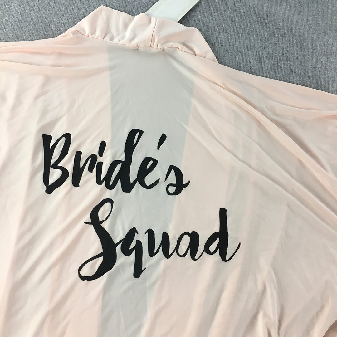 NEW Boohoo Womens Nightie Size M Pink Bride's Squad Hens Night Gown