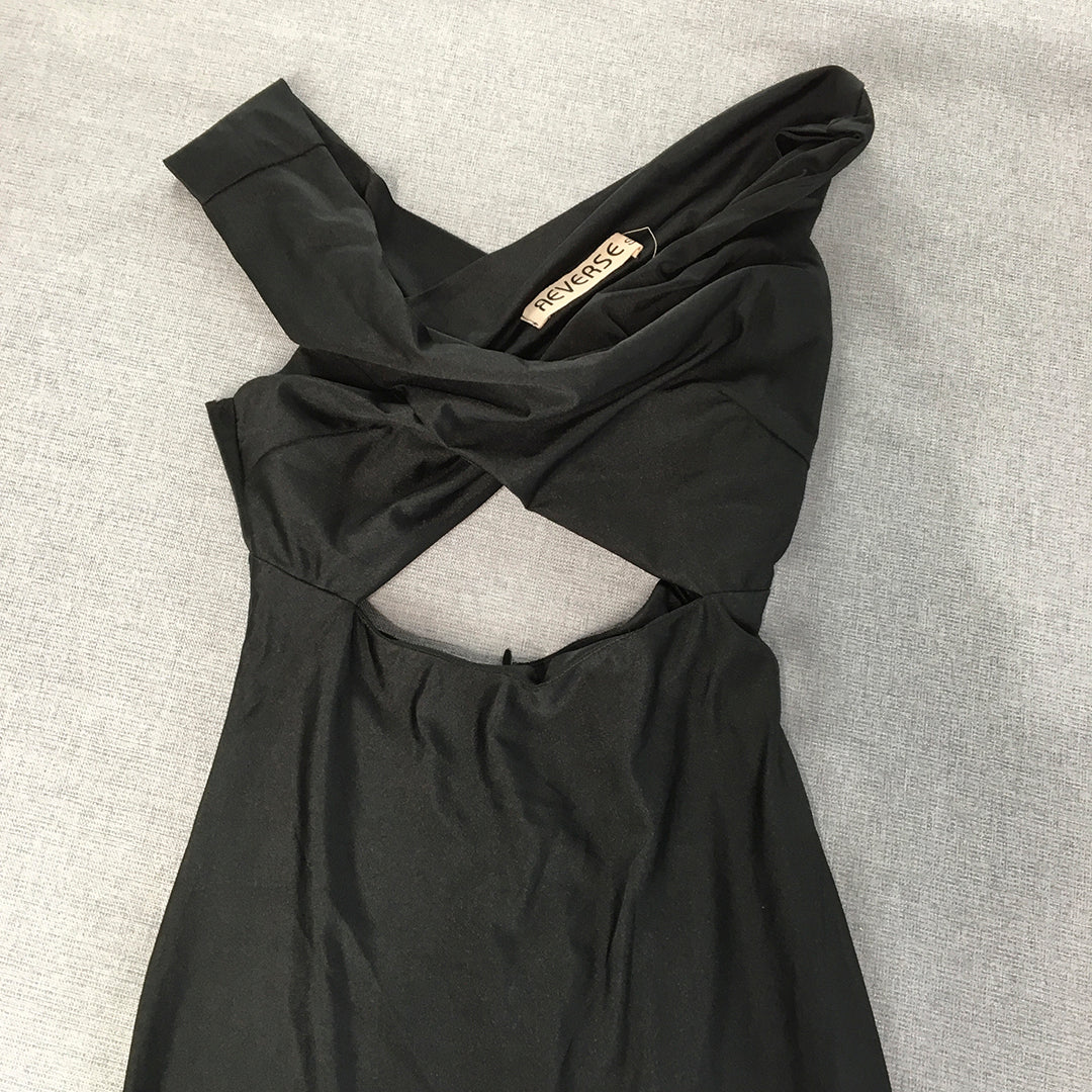 Reverse Womens Bodycon Dress Size S Black Sleeveless Event Mini