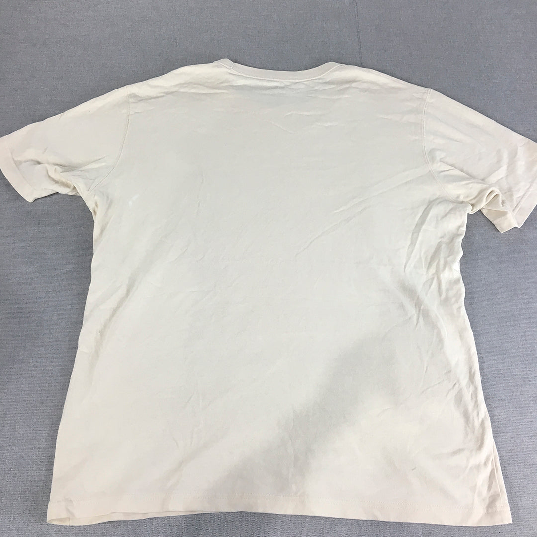 Uniqlo U Mens T-Shirt Size L White Crew Neck Short Sleeve Tee