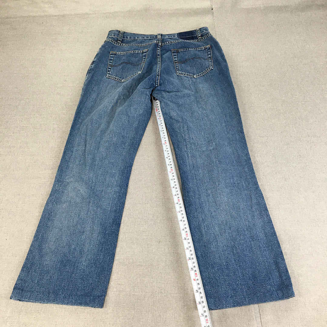 Vintage French Jeans Womens Size 10 Blue Bootcut Light Wash