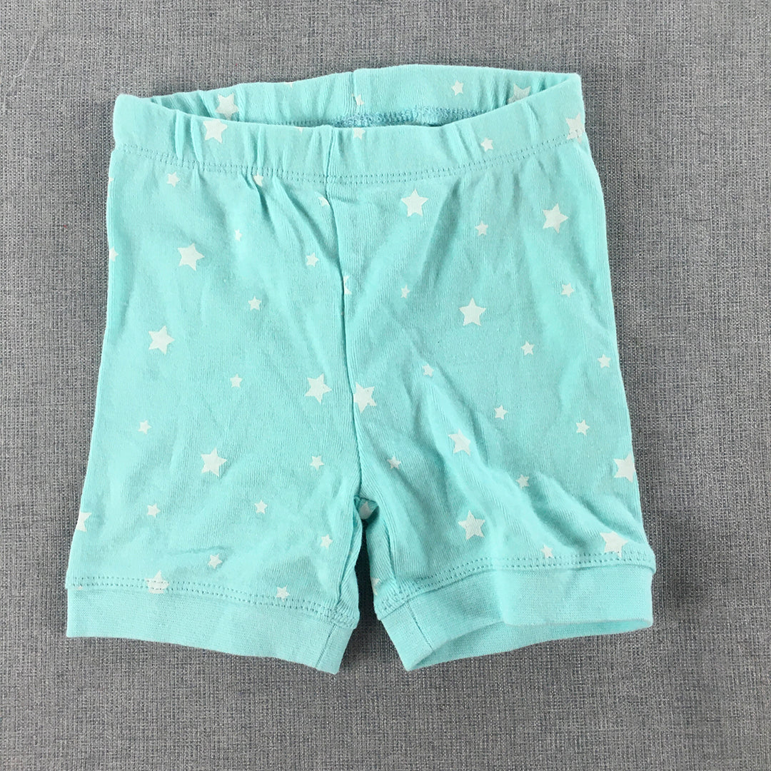 Disney Kids Girls Shorts Size 1 Baby Blue Star Pattern Elastic Waist