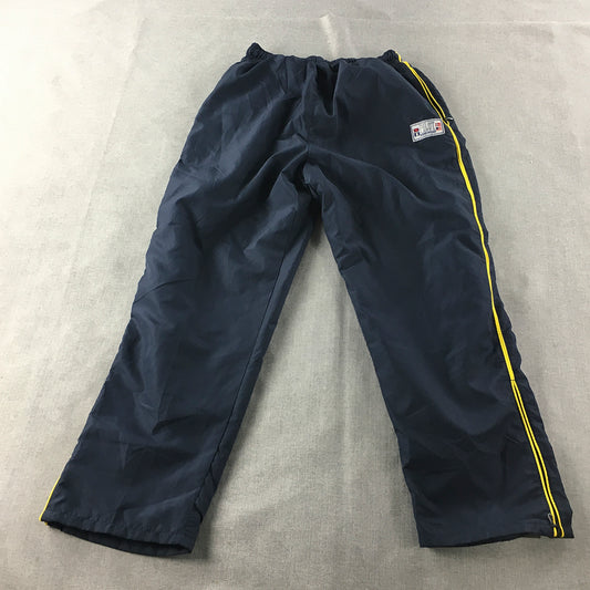 Vintage Pilot Mens Tracksuit Pants Size S Blue Logo Elastic Waist Jogger