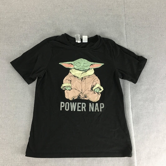 Star Wars Baby Yoda Kids T-Shirt Size 14 Black Short Sleeve Top